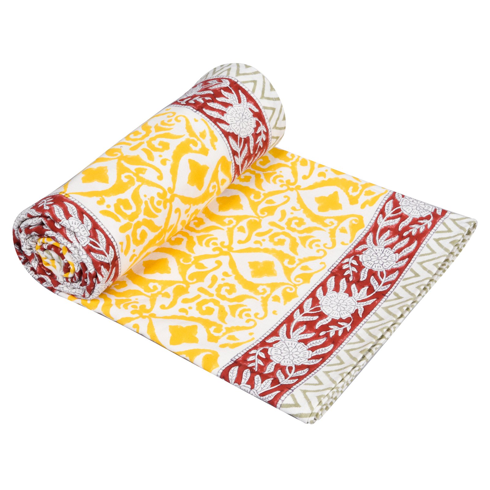 Premium Single Bed Sheet – Traditional Hand Block Style Print - Image 5